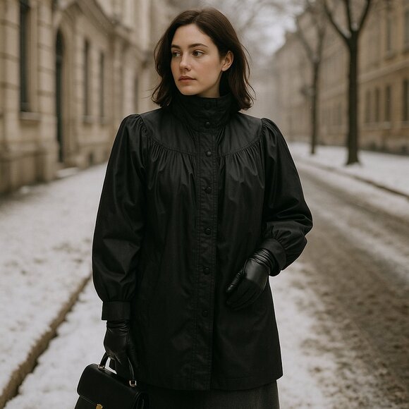 Vintage S.B. II by Bitterman Black Coat – Made in Korea – Size 9/10 – 1980 - Picture 2 of 14